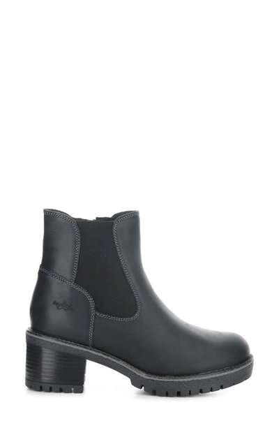 Shop Bos. & Co. Mercy Waterproof Zip Bootie In Black Saddle Leather