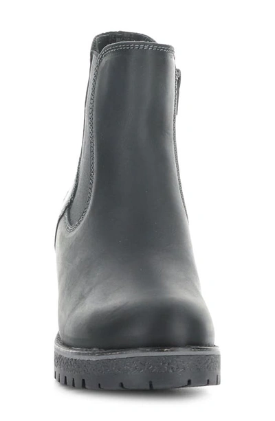Bos. & Co. Mercy Waterproof Zip Bootie In Black Saddle Leather