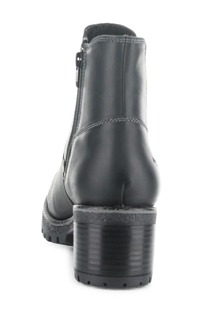 Bos. & Co. Mercy Waterproof Zip Bootie In Black Saddle Leather