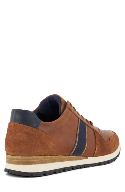 Dune London Treck Sneaker In Dark Tan