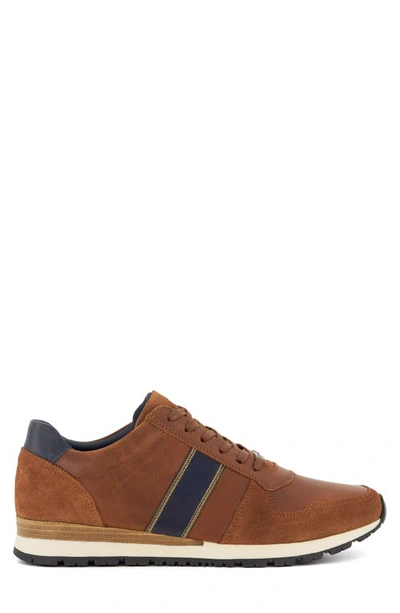 Dune London Treck Sneaker In Dark Tan