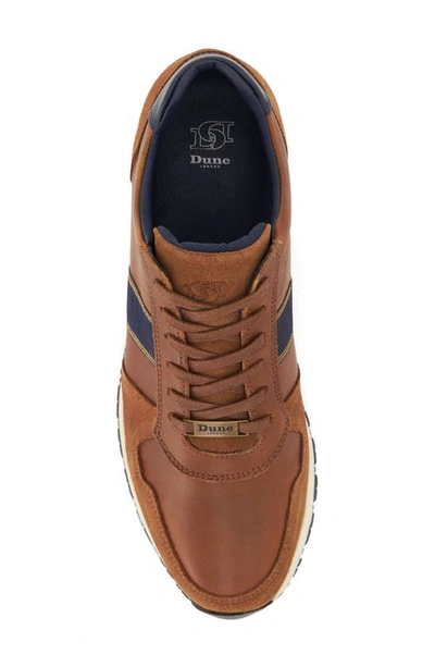 Dune London Treck Sneaker In Dark Tan