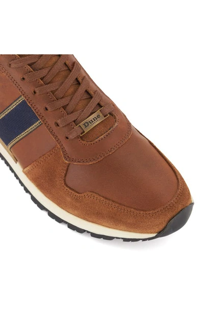 Dune London Treck Sneaker In Dark Tan