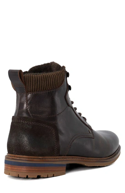 Dune London Coltonn Lace-up Leather Boot In Dark Brown