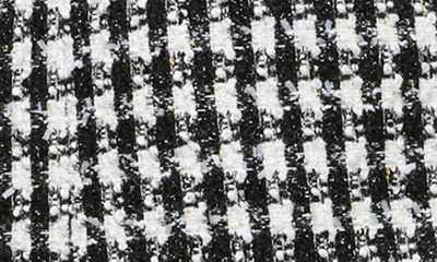 Shop Alice And Olivia Velia Embellished Collar Tweed Minidress In Black/ Off White