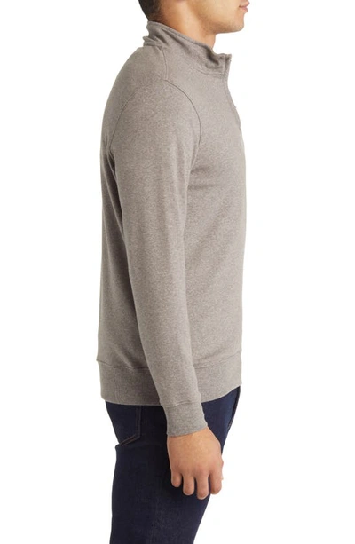 The Normal Brand Puremeso Weekend Quarter Zip Top In Athletic Grey