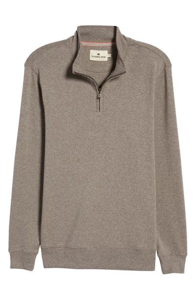 The Normal Brand Puremeso Weekend Quarter Zip Top In Athletic Grey