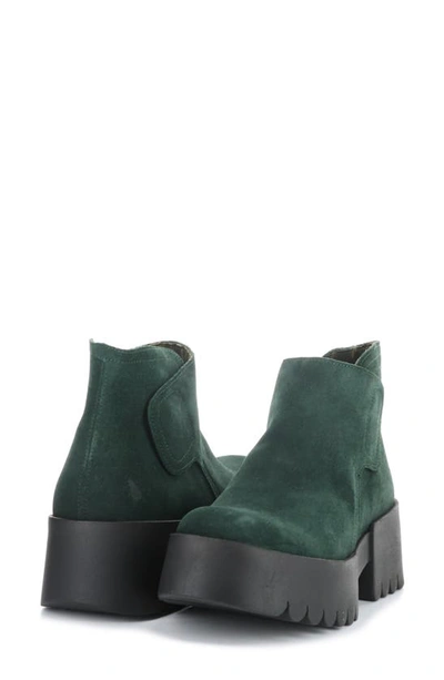 Shop Fly London Endo Platform Bootie In 002 Green Forest