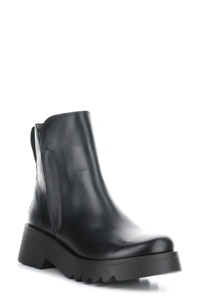 Shop Fly London Muzz Platform Bootie In Black