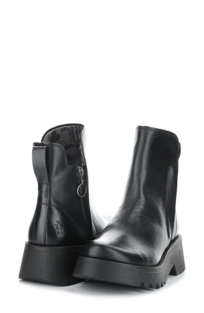Fly London Muzz Platform Bootie In Black