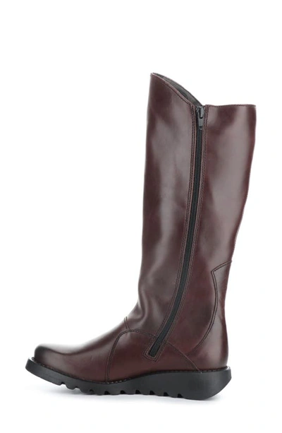 Shop Fly London Mol Wedge Boot In 025 Wine