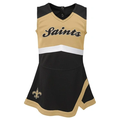 Shop Outerstuff Girls Toddler Black New Orleans Saints Cheer Captain Dress With Bloomers