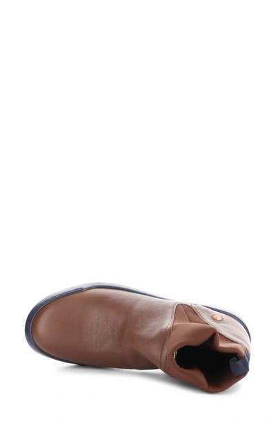 Shop Softinos By Fly London Beth Bootie In Cognac/ Marron Smooth Leather