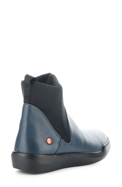 Shop Softinos By Fly London Beth Bootie In Denim/ Black Smooth Leather