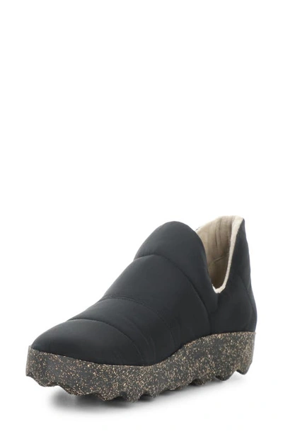 Shop Asportuguesas By Fly London Crus Quilted Slip-on Sneaker In Black Nylon