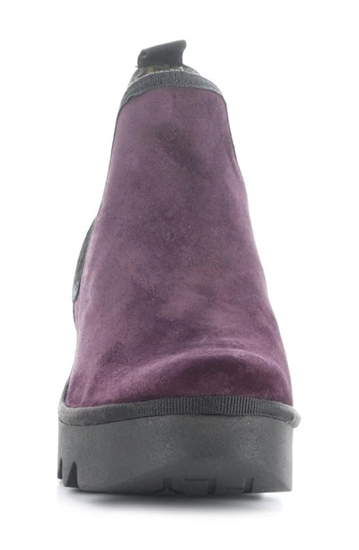 Shop Fly London Byne Wedge Chelsea Boot In 022 Purple