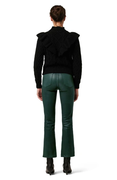 Shop Joe's The Callie Coated High Waist Ankle Bootcut Jeans In Forest Green