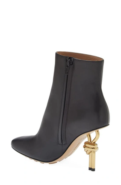 Bottega Veneta Knot Ankle Boot In Black