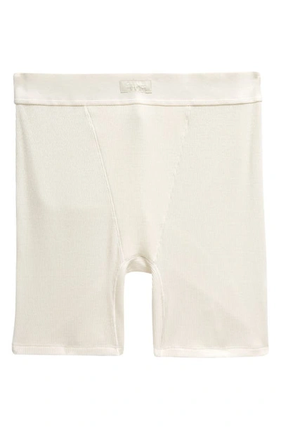 Shop Skims Cotton Rib Boxers In Marble