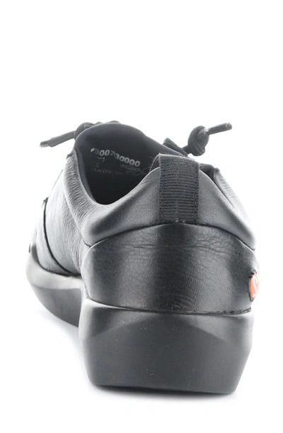 Shop Softinos By Fly London Bann Sneaker In Black Smooth Leather