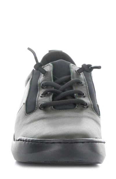 Shop Softinos By Fly London Bann Sneaker In Military/ Black Smooth Leather
