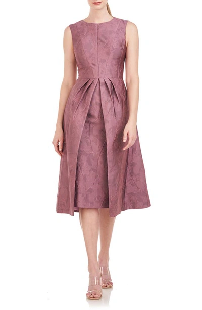 Shop Kay Unger Norma Pleated Floral Embroidered Cocktail Dress In Primrose