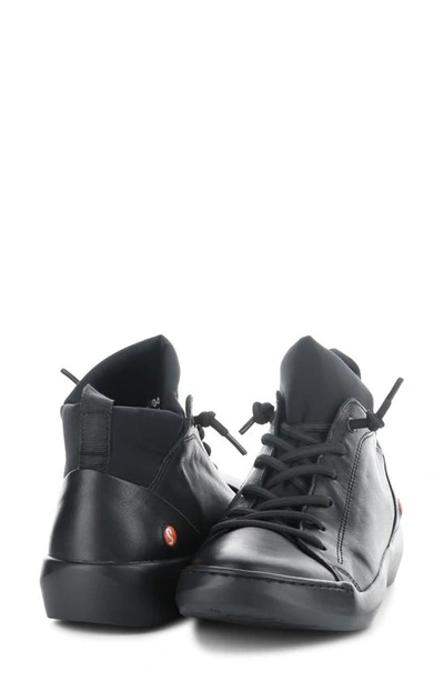 Shop Softinos By Fly London Biel Sneaker In Black Smooth Leather