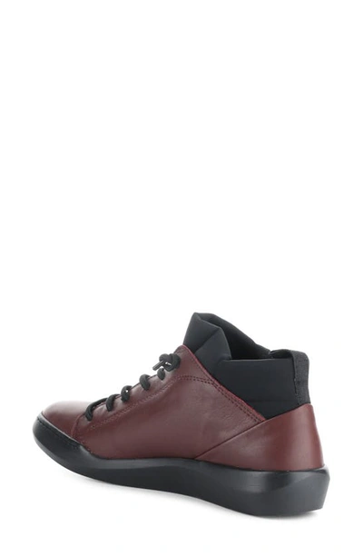 Shop Softinos By Fly London Biel Sneaker In Dk Red/ Black Smooth Leather