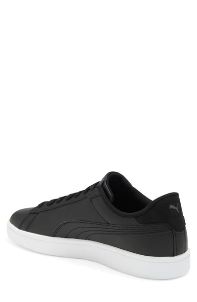 Puma Smash 3.0 Low Top Sneaker In Black- Black-white | ModeSens