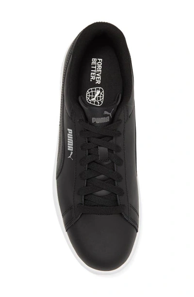 Shop Puma Smash 3.0 Low Top Sneaker In  Black- Black-white