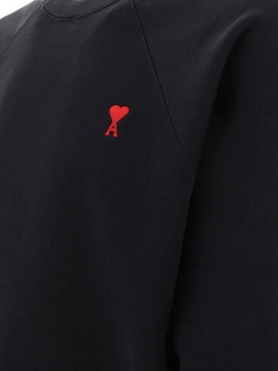 Shop Ami Alexandre Mattiussi Ami Paris "ami De Coeur" Sweatshirt In Black