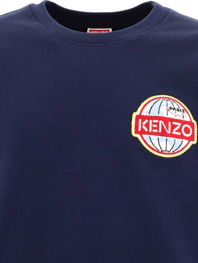 Shop Kenzo " Travel" Sweatshirt In Blue