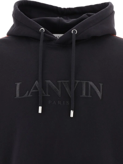 Shop Lanvin "side Curb" Hoodie In Black