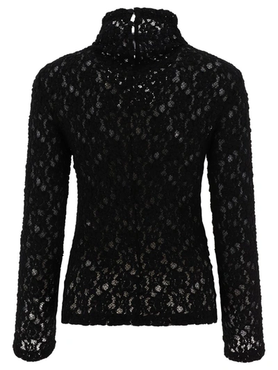 Shop Chloé Fitted Turtleneck Top In Black