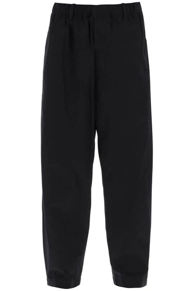 Shop Lemaire Loose Pants In Cotton Twill In Black