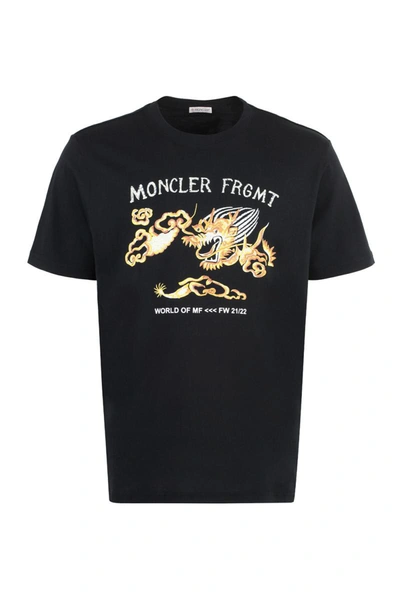 Shop Moncler Genius Moncler X Frgmt - Cotton Crew-neck T-shirt In Black