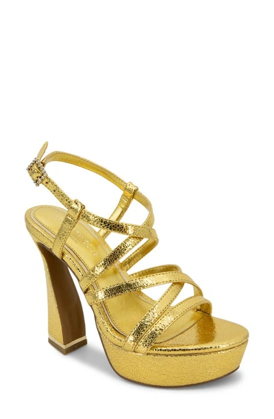 Shop Kenneth Cole New York Allen Platform Sandal In Light Gold