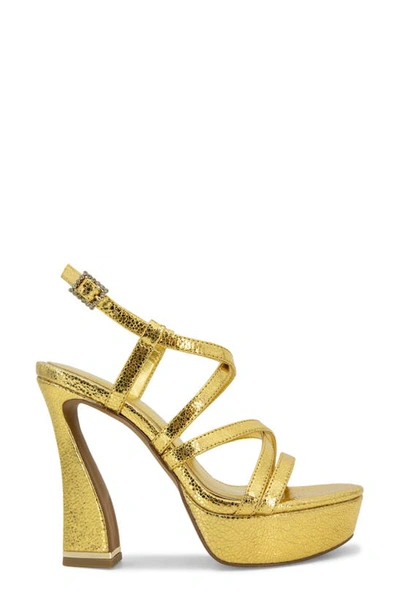 Shop Kenneth Cole New York Allen Platform Sandal In Light Gold