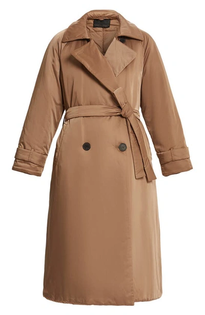 Shop Marina Rinaldi Belted Water Repellent Trench Coat In Camel