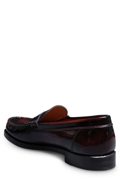 Shop Allen Edmonds Newman Penny Loafer In Antique Burgundy