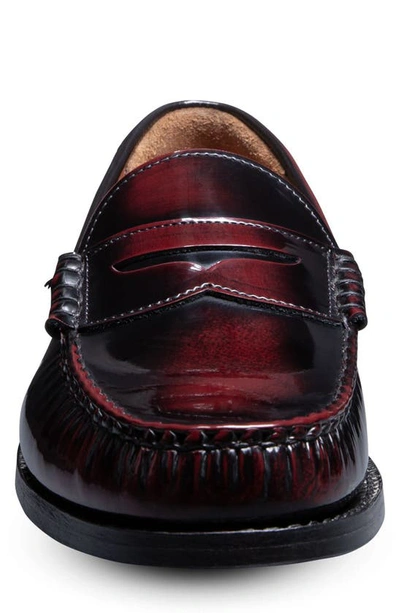 Shop Allen Edmonds Newman Penny Loafer In Antique Burgundy