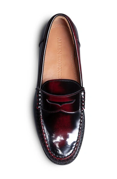 Shop Allen Edmonds Newman Penny Loafer In Antique Burgundy