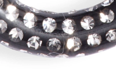 Shop Demarson Noir Pavé Luna Convertible Earrings In 12k Shiny Gold/ Black/ Pave
