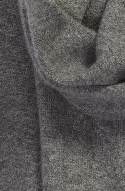 Shop Vince Boiled Cashmere Knit Scarf In Medium Grey