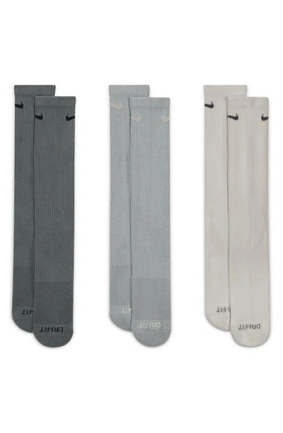 Shop Nike Dry 6-pack Everyday Plus Cushion Crew Training Socks In Grey Multi