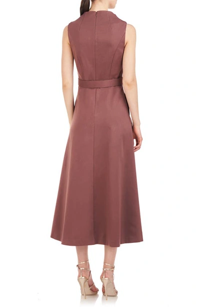 Shop Kay Unger Lucielle Sleeveless Fit & Flare Gown In Mink