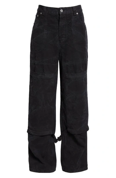 Shop Off-white Relaxed Garment Dyed Cotton Canvas Carpenter Pants In Black