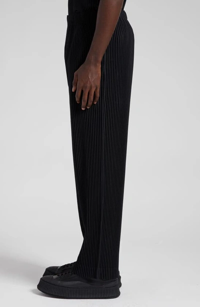 Shop Issey Miyake Monthly Colors August Pleated Pants In 15-black