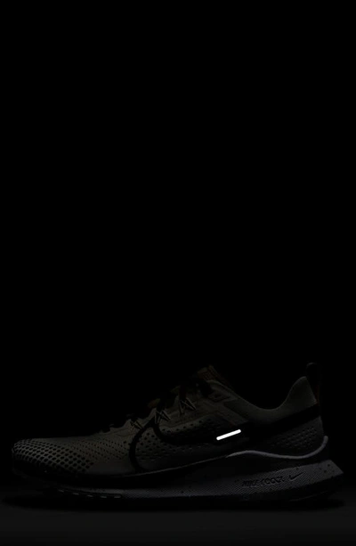 Shop Nike React Pegasus Trail 4 Running Shoe In Pale Ivory/ Black/ Khaki