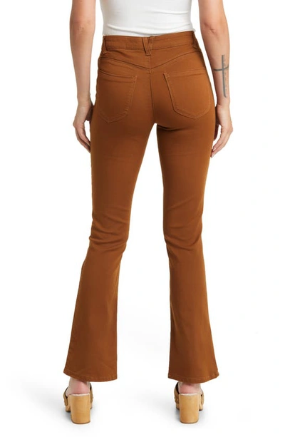 Shop Wit & Wisdom 'ab'solution Itty Bitty High Waist Bootcut Pants In Ropn-roasted Pecan